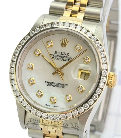 rolex date just 36 diamond bezel|rolex diamond datejust 36mm men's.